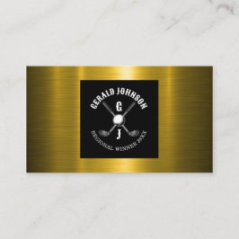 Minimalistisk Golf Monogram-design Visitkort