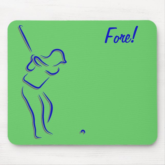 Minimalistisk Golf Swing Mousepad Musmatta (Framsidan)