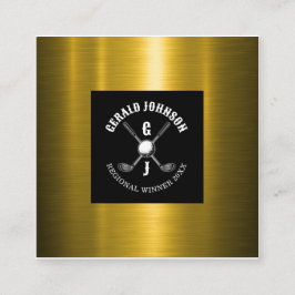 Minimalistisk golfmonogramdesign fyrkantigt visitkort