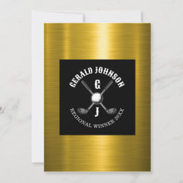 Minimalistisk golfmonogramdesign inbjudningar