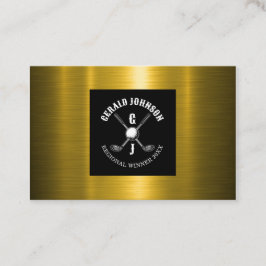 Minimalistisk golfmonogramdesign visitkort