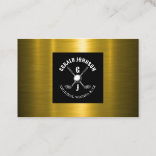 Minimalistisk golfmonogramdesign visitkort