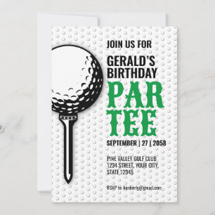 Minimalistisk golfpartdesign inbjudningar