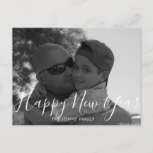 Minimalistisk Gott Nytt År 2023 Svart Vitt Foto