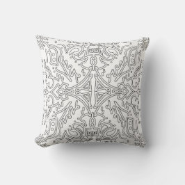 Minimalistisk grå blommönster kudde