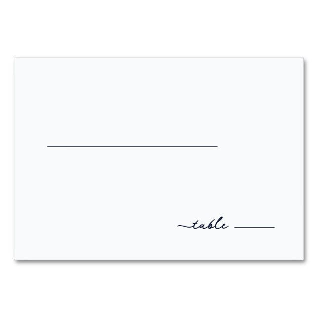 Minimalistisk grå linje kalligrafi bordsnummer (Framsidan)