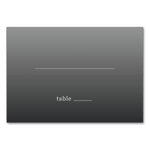 Minimalistisk grå linjebord bordsnummer