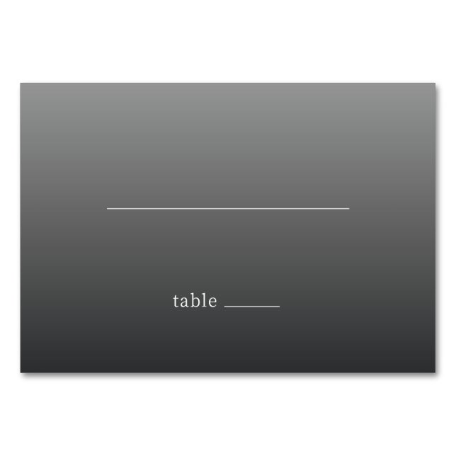 Minimalistisk grå linjebord bordsnummer (Framsidan)