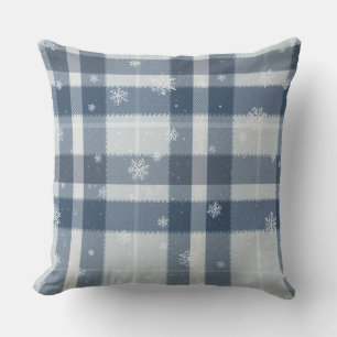 Minimalistisk grå och silver snöflinga karotröja kudde