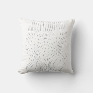Minimalistisk grå vågig prickad linje Abstrakt kas Kudde