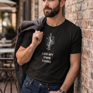 Minimalistisk grafisk "Jag gör mitt eget" estetik T Shirt