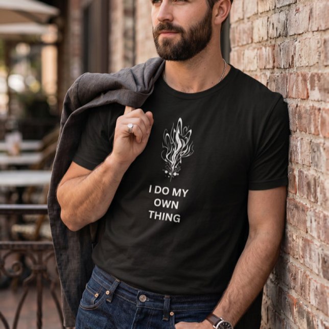 Minimalistisk grafisk "Jag gör mitt eget" estetik  T Shirt (Skapare uppladdad)