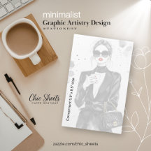 Minimalistisk grafisk konstnärlig design brevpappe