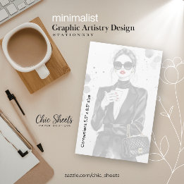 Minimalistisk grafisk konstnärlig design brevpappe brevpapper