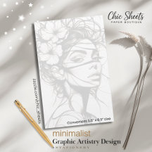 Minimalistisk grafisk konstnärlig design brevpappe