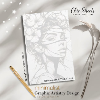 Minimalistisk grafisk konstnärlig design brevpappe brevpapper