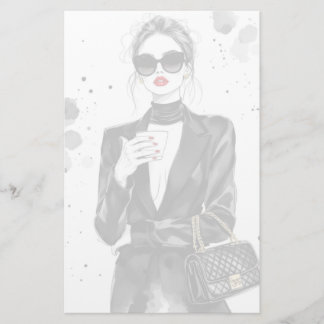 Minimalistisk grafisk konstnärlig design brevpappe brevpapper