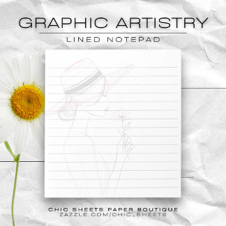 Minimalistisk grafisk konstnärlig design Linjerad Anteckningsblock