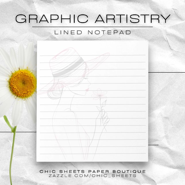 Minimalistisk grafisk konstnärlig design Linjerad  Anteckningsblock (Skapare uppladdad)