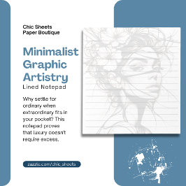 Minimalistisk grafisk konstnärlig design Linjerad Anteckningsblock