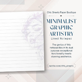 Minimalistisk grafisk konstnärlig design Linjerad Anteckningsblock