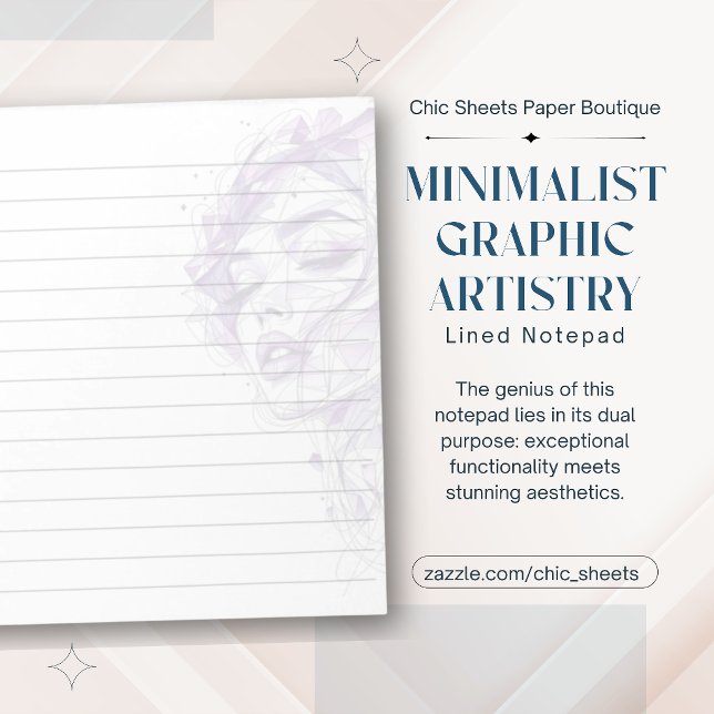 Minimalistisk grafisk konstnärlig design Linjerad  Anteckningsblock (Skapare uppladdad)