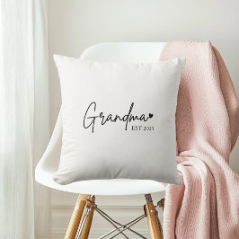 Minimalistisk Grandma EST | New Grandma Gift Kudde