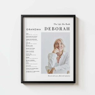 Minimalistisk Grandma Life-artikel Poster
