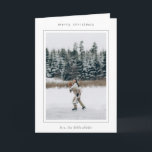 Minimalistisk Gräns foto Modern jul Helgkort<br><div class="desc">Modern julkort med en minimalistisk design med ditt foto inuti ett enkelt ram.</div>