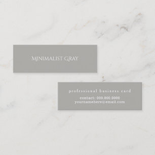 minimalistisk grått enkel och elegant mini visitkort