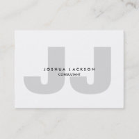 Minimalistisk Grått Monogram unikt modernt