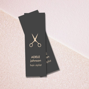 Minimalistisk Grått Pastel Scissors Hair Stylist Mini Visitkort