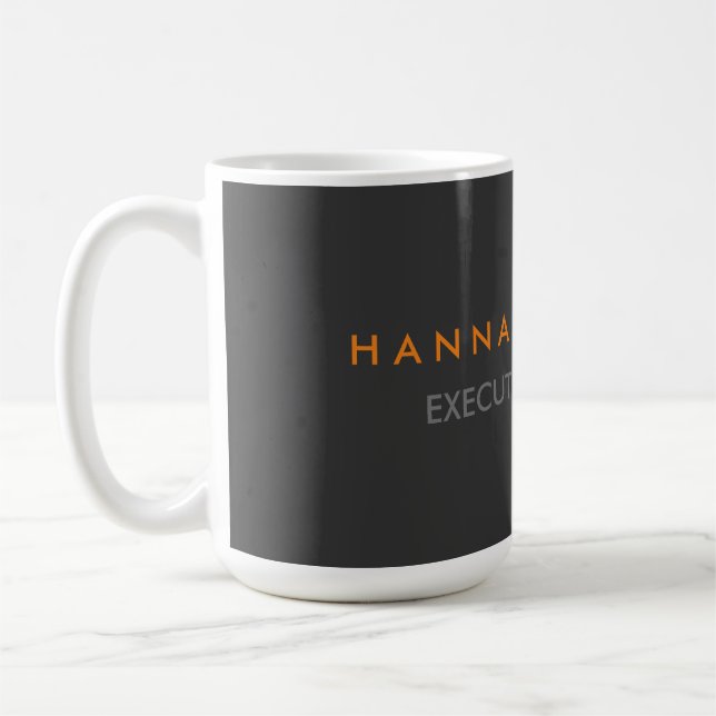 Minimalistisk Grått-Professionell Modern Kaffemugg (Vänster)