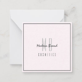 Minimalistisk Grått Rosa Chic Business Tack Anteckningskort