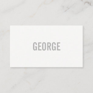 Minimalistisk/Grått-text Visitkort