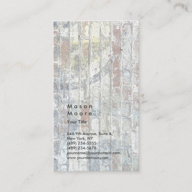 Minimalistisk Grått Wall Plain Modern Professionel Visitkort (Framsida)