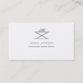 Minimalistisk Grått White-Professionell strykning  Visitkort