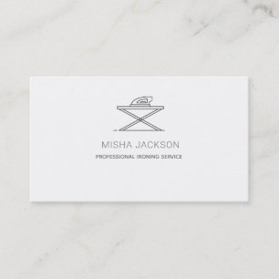 Minimalistisk Grått White-Professionell strykning Visitkort