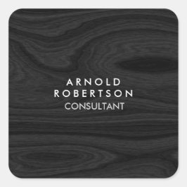 Minimalistisk Grått Wood Golv Design Modern Elegan Fyrkantigt Klistermärke