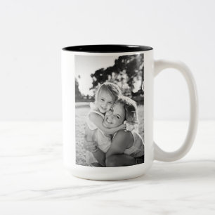 Minimalistisk grattis på födelsedagen mamma Två-Tonad mugg