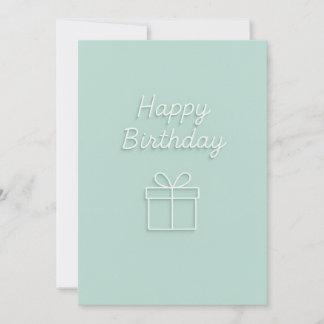 Minimalistisk Grattis på födelsedagen-presentdesig