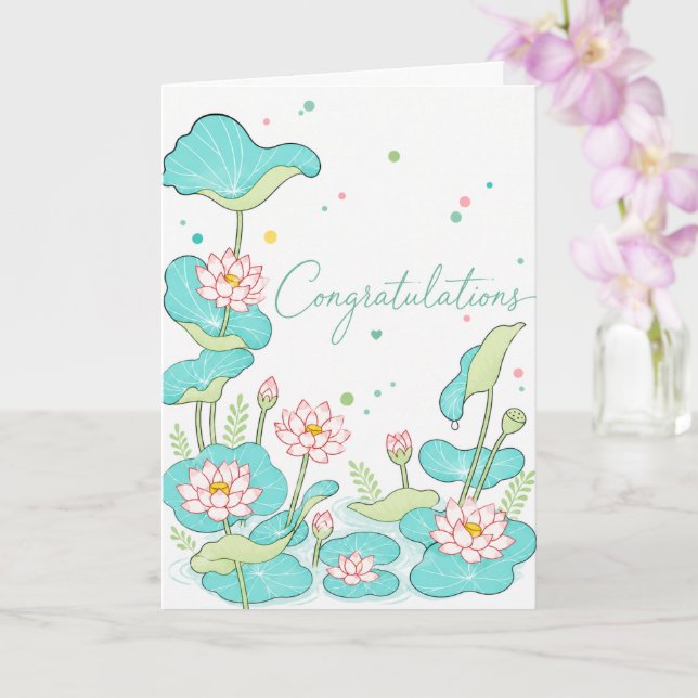 Minimalistisk gratulation kort (Orkide)