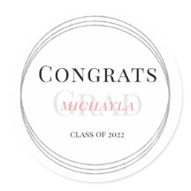 Minimalistisk Gratulerar Grad-klass 2024 Studenten