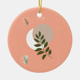 Minimalistisk greenery Art Julgransprydnad Keramik