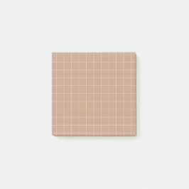 Minimalistisk Grid Post-it®-anteckning i Jorden To Post-it Block