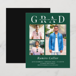 Minimalistisk Grön 3 Foto Examenfirande