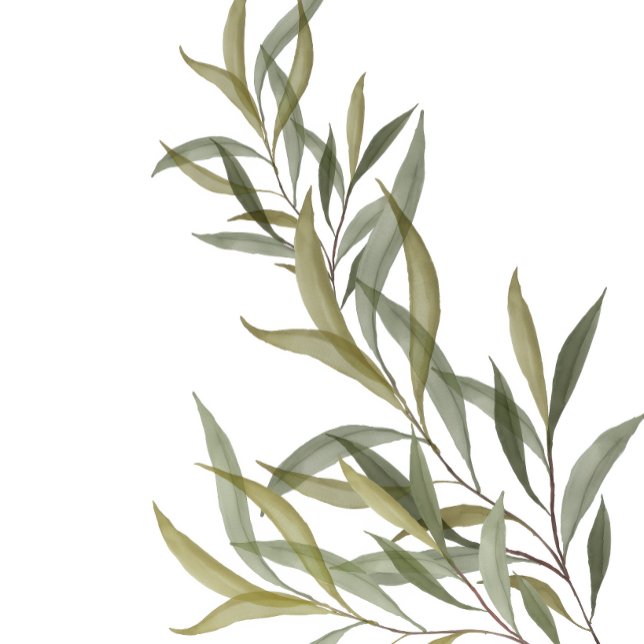 Minimalistisk grön botanisk blad kastkudde kudde (Skapare uppladdad)