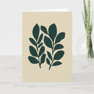 Minimalistisk grön botanisk chic för alla tillfäll kort