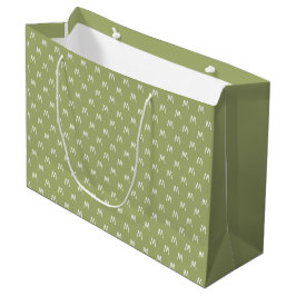 Minimalistisk grön och vit monogram
