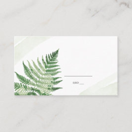 Minimalistisk grön ormbunke  placeringskort